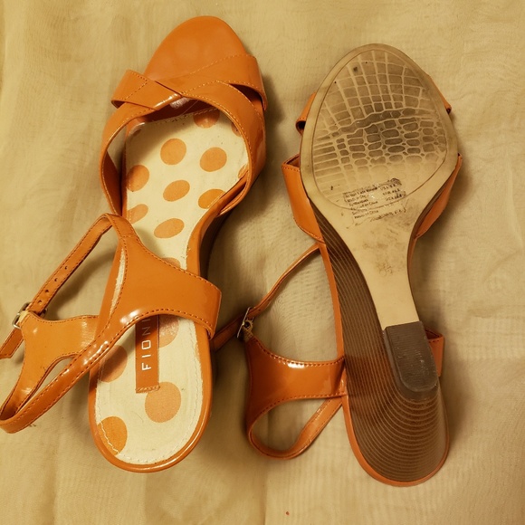 Orange Fioni Wedge Sandal - Picture 4 of 4